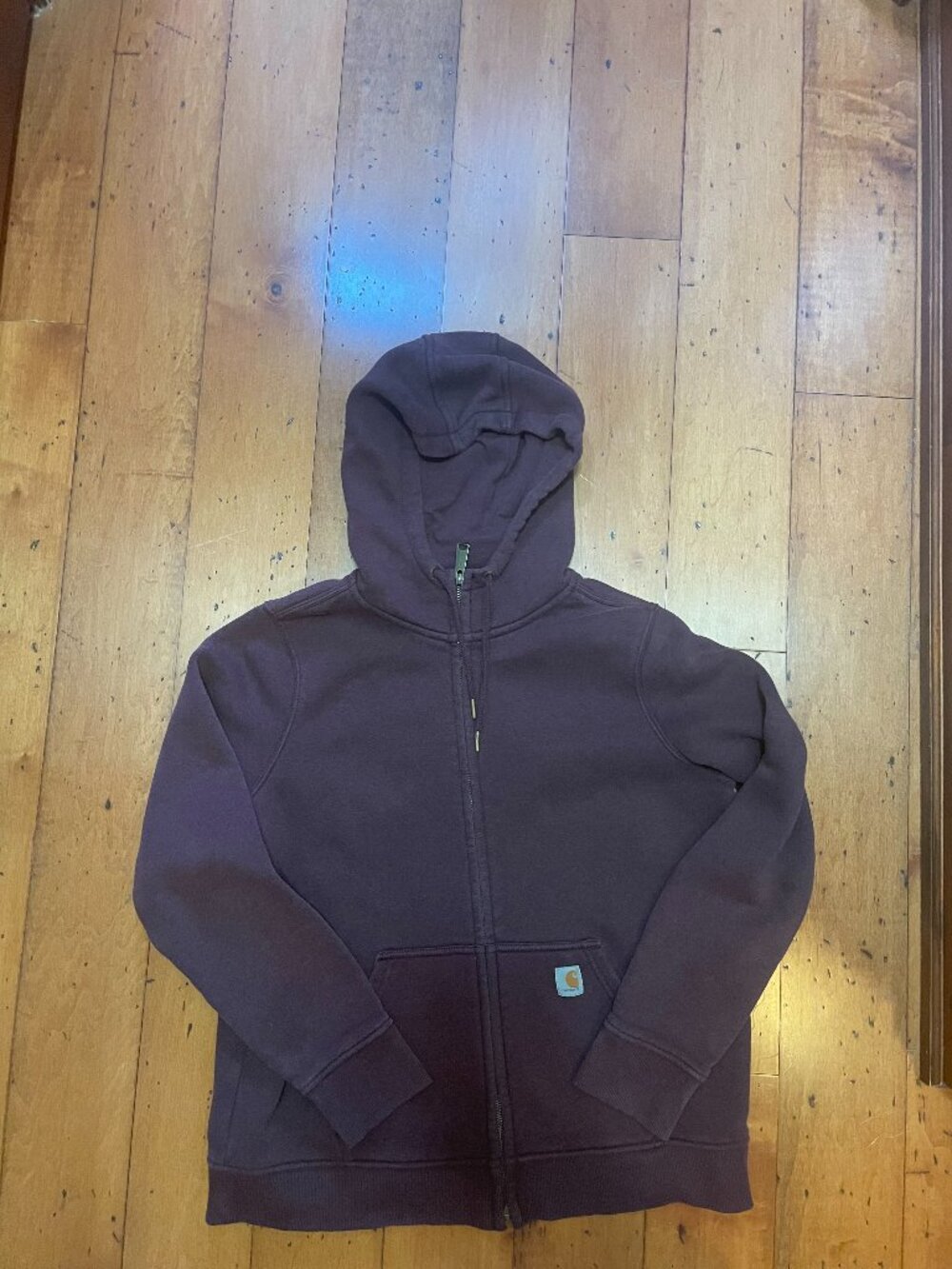 Carhartt Maroon Zip Up Hoodie